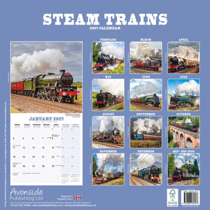 Steam Trains Calendar 2027