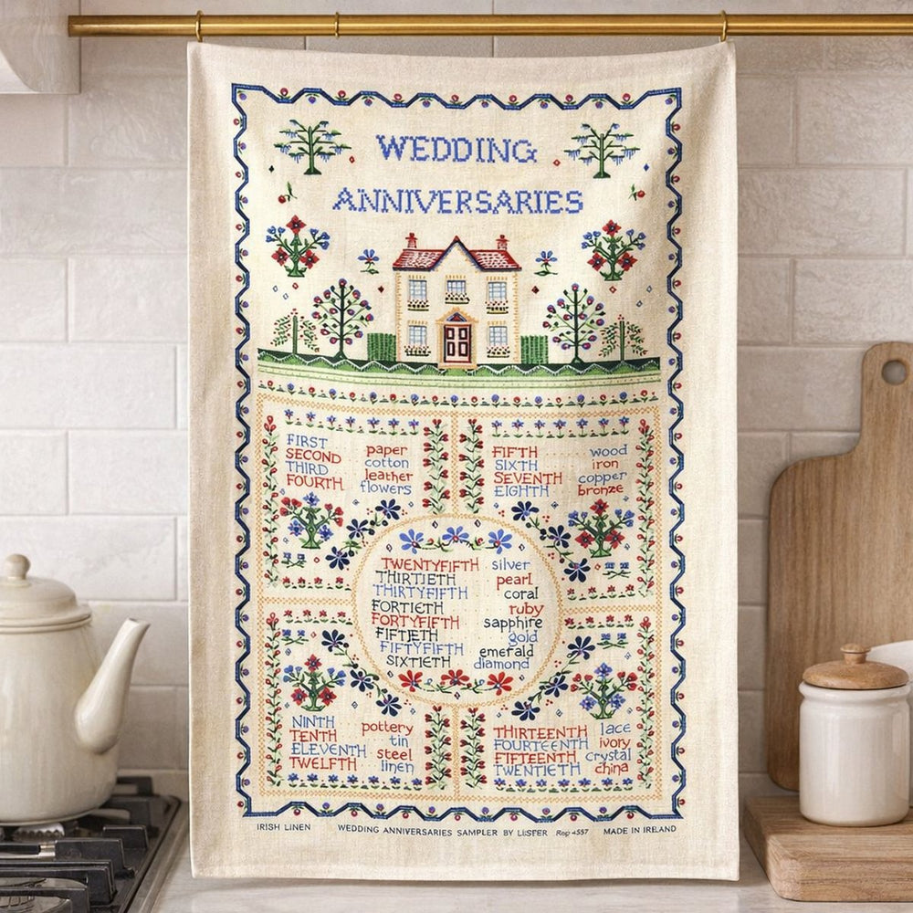 Wedding Sampler Tea Towel