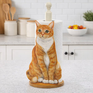 Ginger Cat Kitchen Roll Holder