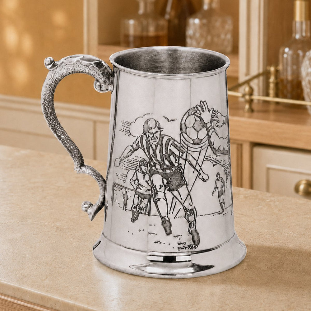 Pewter Football Tankard