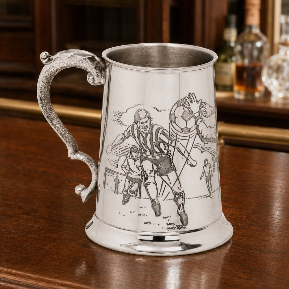 Pewter Football Tankard