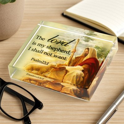 Good Shepherd Glass Paperweight