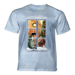 Magic Blue Christmas Cat T-Shirt S