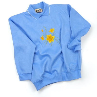 Embroidered Daffodil Jersey Top