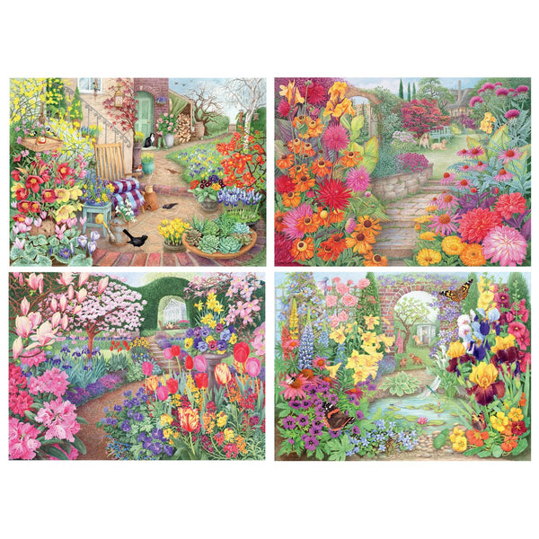 Glorious Gardens 4 x 500-Piece Jigsaws