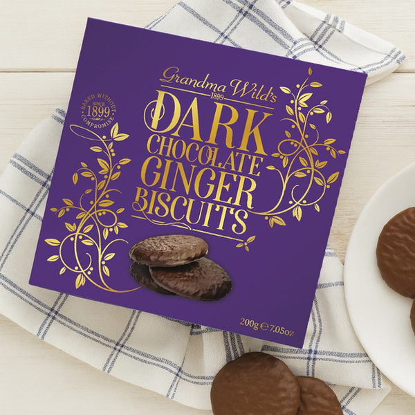 Dark Chocolate Coated Ginger Biscuits