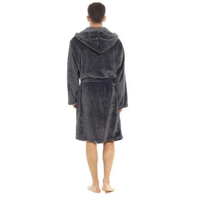 Mens Flannel Fleece Dressing Gown