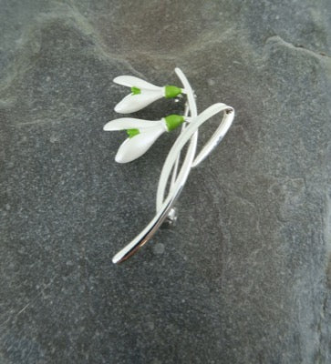 Snowdrops Brooch