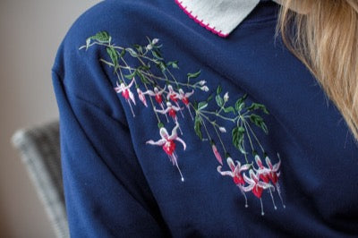 Navy Fuchsia Jersey Top