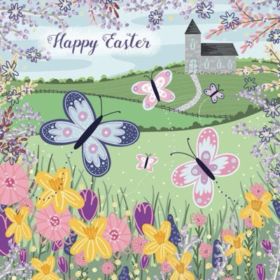 Butterfly & Church On Hill Card Set