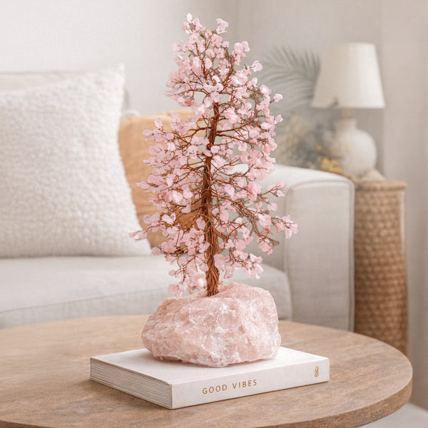 Large Rose Quartz Gem Tree