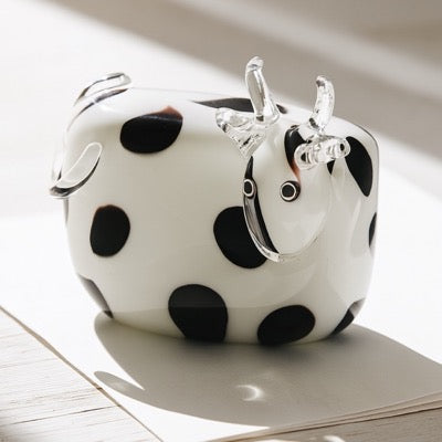 Glass Cow Ornament