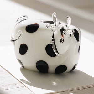 Glass Cow Ornament