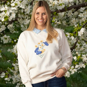 Cool Cream Butterfly Jersey Top