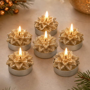 Poinsettia Tealight Set