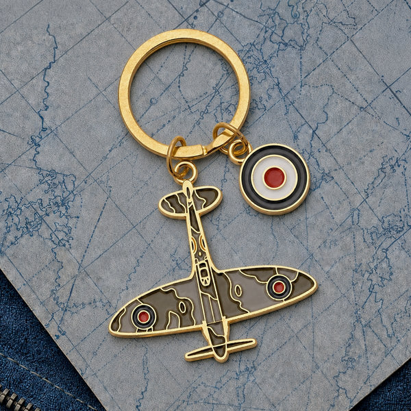 Spitfire Enamel Keyring
