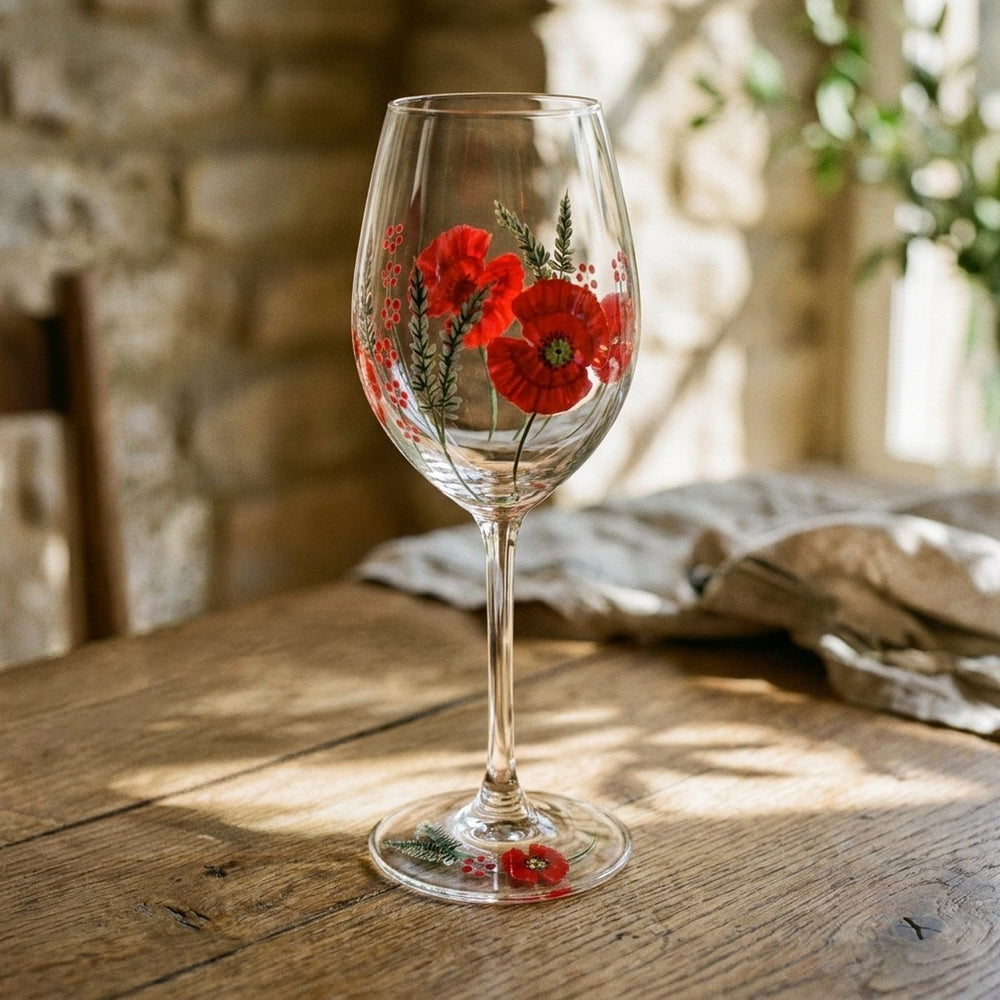 Poppy Wine Glass