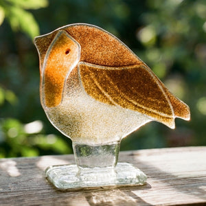 Glass Robin Ornament
