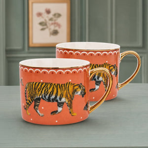 Set of Two Tiger Mugs