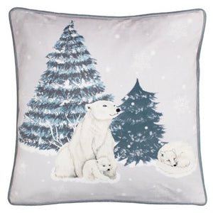Polar Bear Scene Cushion