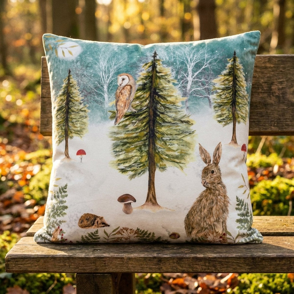 Christmas Woodland Scene Cushion
