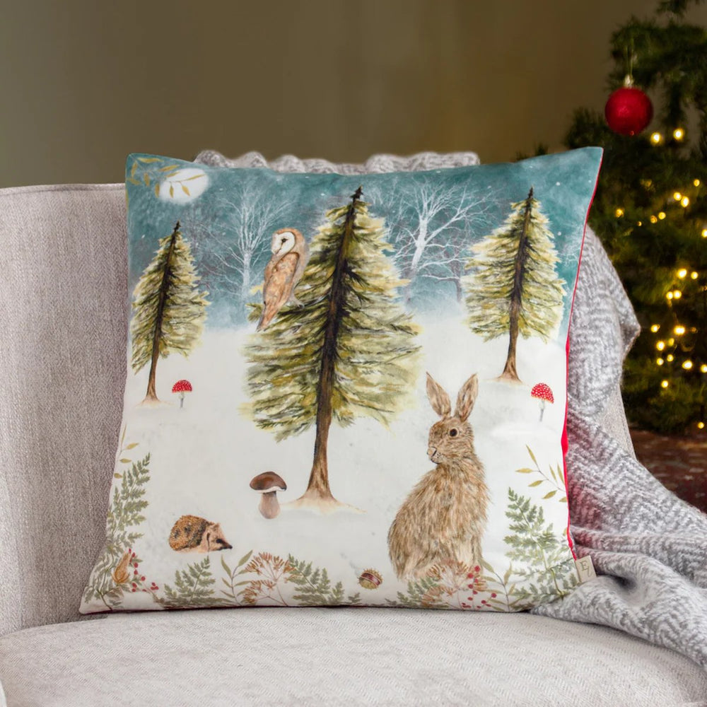 Christmas Woodland Scene Cushion