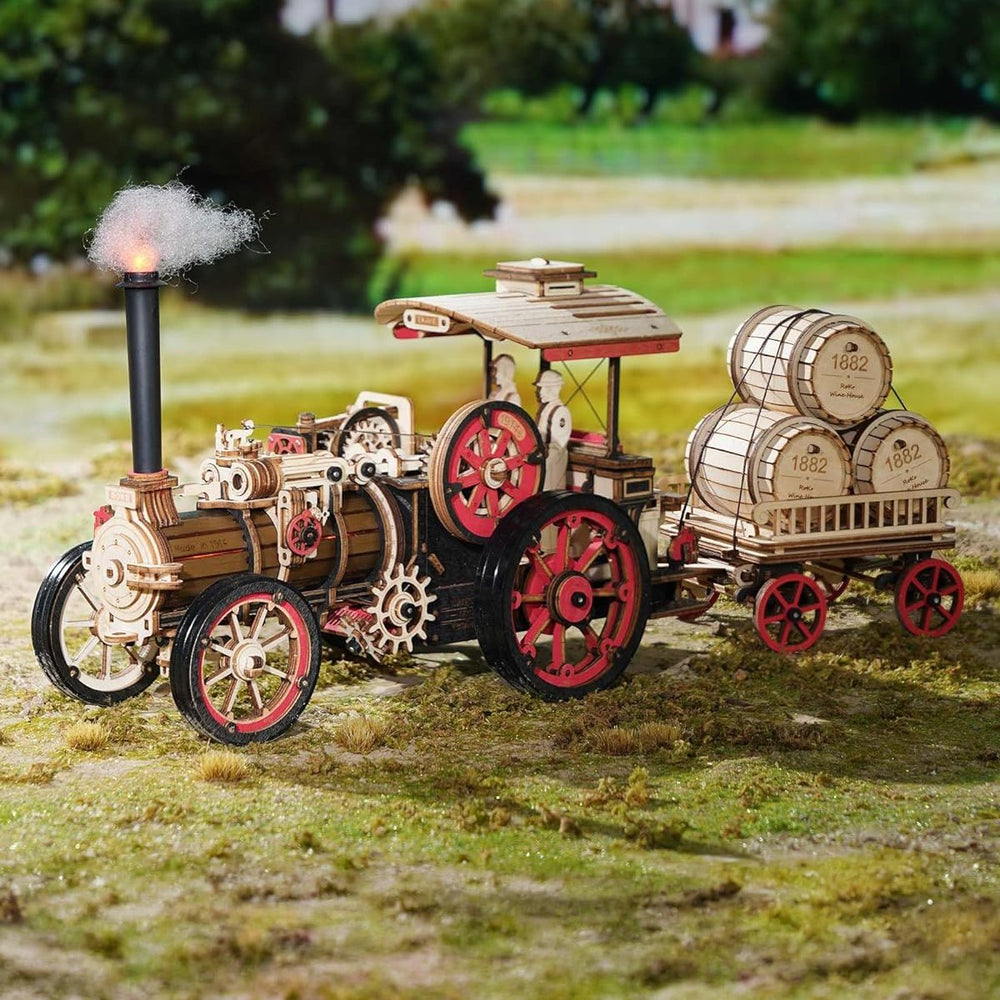 Mechanical 3D Wooden Steam Engine Puzzle