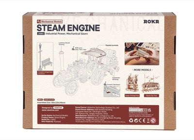 Mechanical 3D Wooden Steam Engine Puzzle