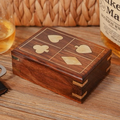 Playing Cards in Wooden box