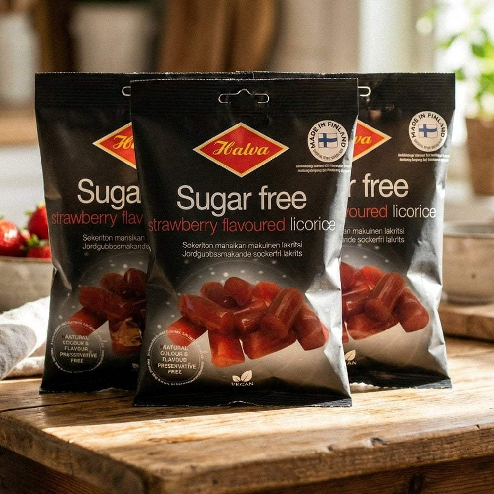 3-pack Sugar-Free Strawberry Liquorice