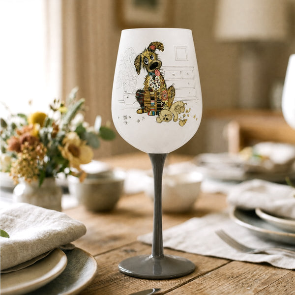 Murphy Mutt Wine Glass