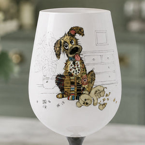 Murphy Mutt Wine Glass