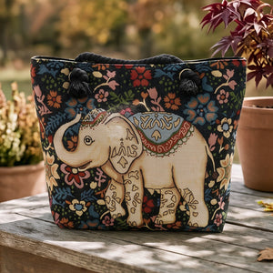 Regal Elephant Tapestry Tote Bag