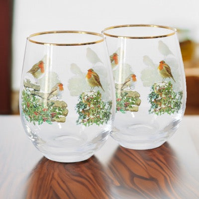 Set of Two Robin Tumblers