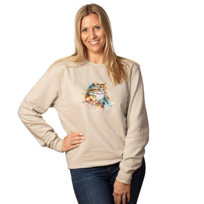 Watercolour Cat Sweatshirt