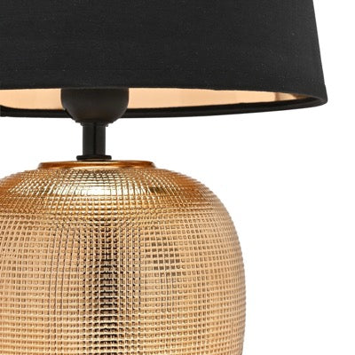 Hestia Gold & Black Textured Lamp
