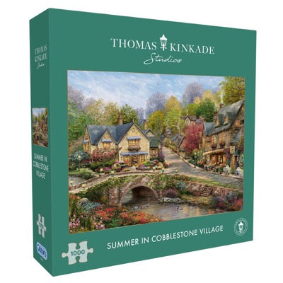 Summer in Cobblestone Village 1000-Piece Jigsaw
