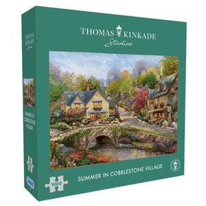 Summer in Cobblestone Village 1000-Piece Jigsaw