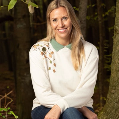 White Falling Leaves Sweatshirt