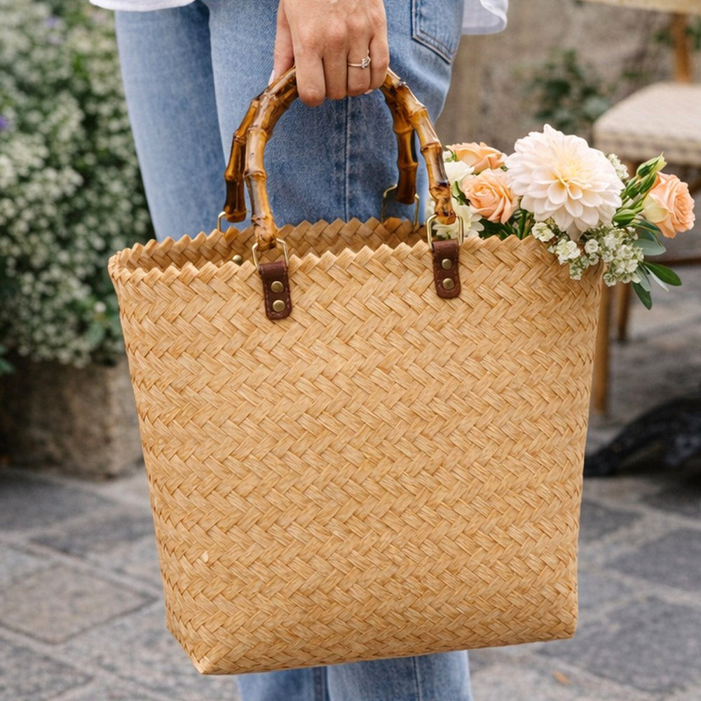 Cream Bamboo Bag