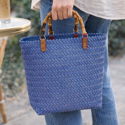Blue Bamboo Bag