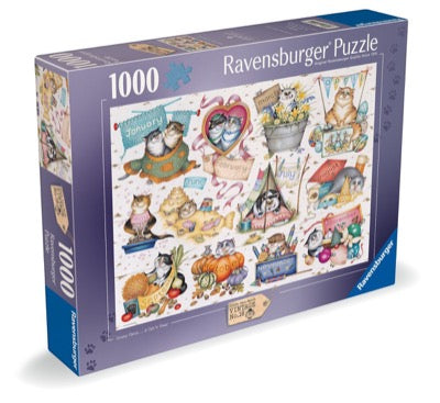 Crazy Cat's Year 1000-Piece Jigsaw