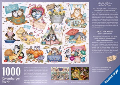 Crazy Cat's Year 1000-Piece Jigsaw