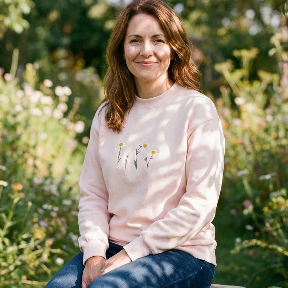 Peach Daisy Sweatshirt