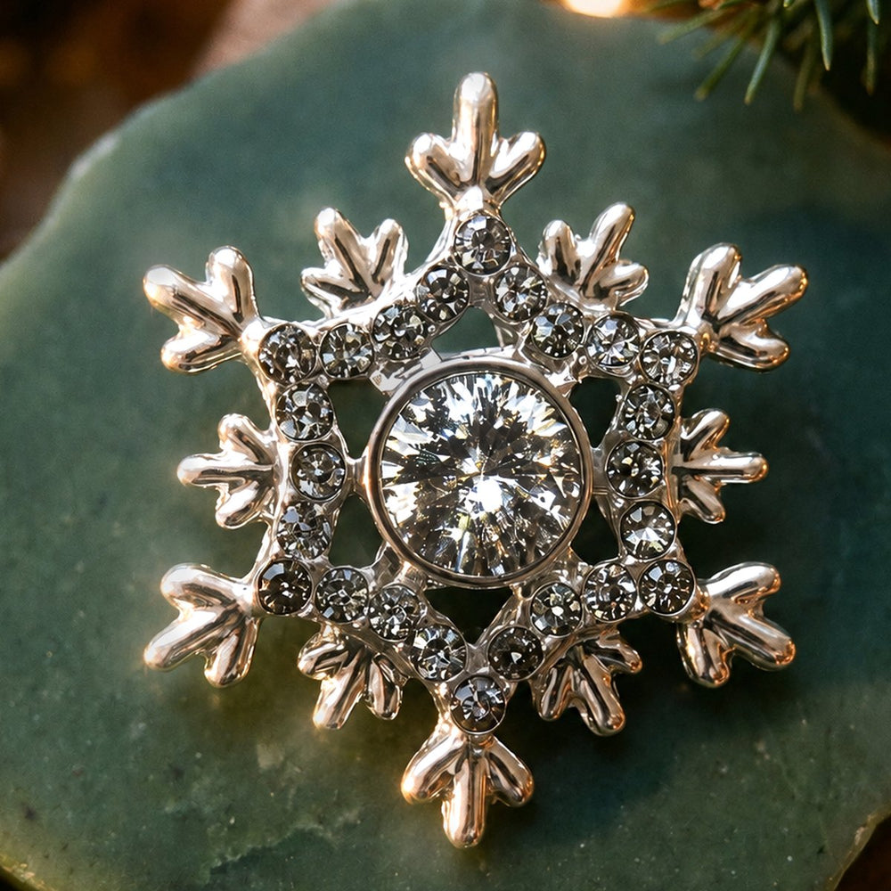 Christmas Snowflake Brooch