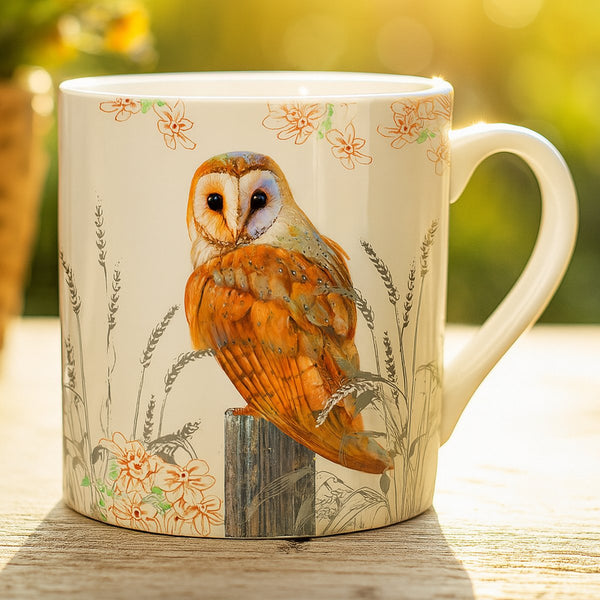 Owl & Flowers Mug