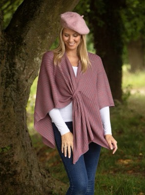 Rib Pink Poncho