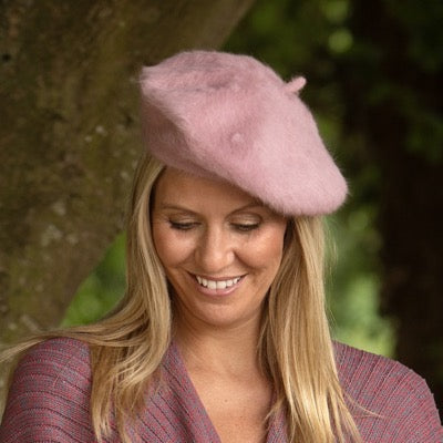 Pink Cloche Beret