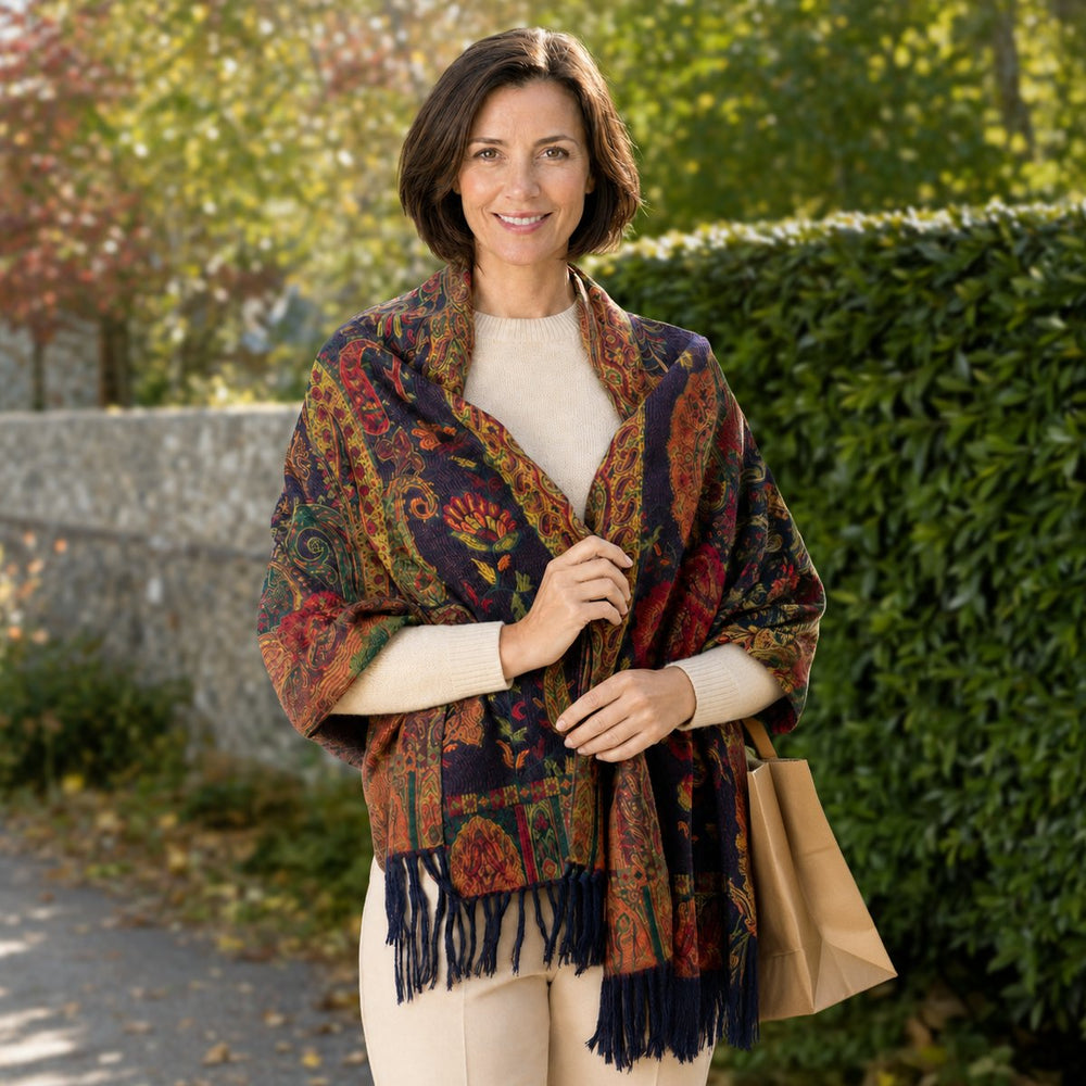 Burnt Orange Persian Style Pashmina