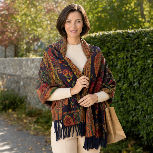Burnt Orange Persian Style Pashmina